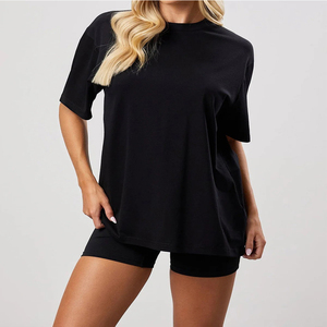 Camiseta de Manga Corta para Mujer con Logotipo Personalizado al por Mayor, Corte Regular, Tejido de Punto, Ecológica, Transpirable, de Secado Rápido, para Verano - Product Image 1