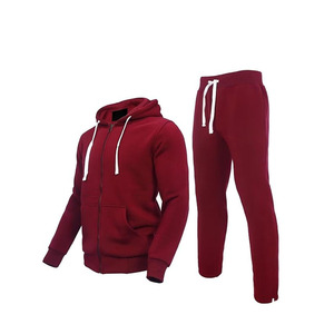 Survêtement personnalisé pour homme, hiver, sport, coupe slim, chaud, épais, vêtements de sport à capuche, ensemble deux pièces, course à pied, fitness - Product Image 4