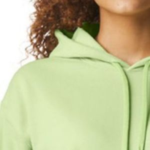 Sweat à capuche vert clair pour femme, à manches longues, en polaire, avec poche kangourou, décontracté, personnalisable, vente en gros, fournisseur de sweats à capuche - Product Image 4