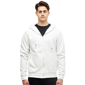 Sweat à capuche léger en polaire à double fermeture éclair pour homme, style streetwear, vente en gros personnalisée - Product Image 5