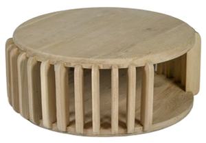 Lineage Corporation's Solid Kiln-Dried Open Ribbed <b>Table</b> Extendable with a Mechanical Gear Silhouette - Product Image 5