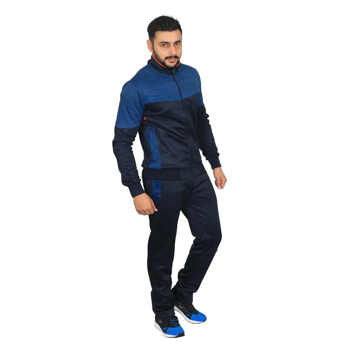 Chándal deportivo personalizado para hombre, ropa deportiva de algodón y poliéster con forro de malla