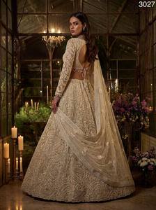 Elegant for Organza <b>Lehenga</b> Embroidery <b>Crop</b> <b>Top</b> Long Sleeve Ball Gown Floor Length Sweetheart Neckline Quick Dry Rivaayat - Product Image 2