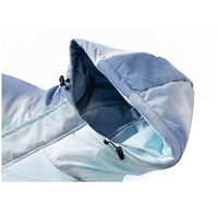 Veste matelassée à capuche unisexe personnalisée, imprimé nuage, avec grandes poches utilitaires, manteau d'hiver chaud et coupe-vent, streetwear d'extérieur