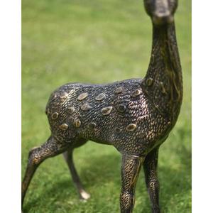 Garden Supplies Bronze Reindeer Statue <b>Christmas</b> Decoration Event Supplies Life Size Deer Sculpture Hand Casted Animal Figurine - Product Image 5