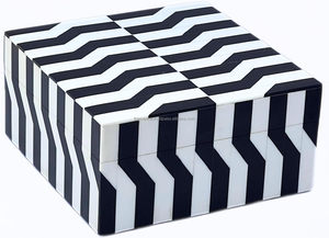 Thủ công xương Inlay trang trí đồ trang sức Organizer <span class=keywords><strong>Box</strong></span> <span class=keywords><strong>Chevron</strong></span> thiết kế đa năng lưu trữ lưu niệm thân thiện với môi hộp cao cấp - Product Image 3