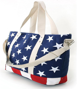 Bolsa de lona para viajes al aire libre, con estampado por sublimación, logotipo personalizado, múltiples bolsillos, bolso de mano tipo mensajero de algodón. - Product Image 6
