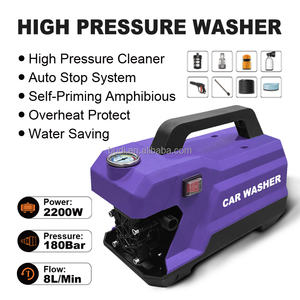Nouvelle nettoyeuse haute pression manuelle portable de 1,6 kW, 130 bars, 220 V, pour lavage de voitures, usage industriel, faible bruit, machine de nettoyage électrique - Product Image 2