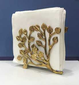 Boîte à mouchoirs en papier noir de style oriental avec motif de fleurs blanches, porte-serviettes décoratif fait à la main pour la maison ou la table d'hôtel - Product Image 5