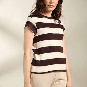 Camiseta de Algodón para Mujer, Lisa, con Estampado Personalizado, Ecológica, de Manga Corta, Informal, para Primavera - Product Image 2