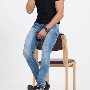 Pantalones Vaqueros Casuales para Hombre, Cintura Alta, Corte Recto, para Uso en Exteriores, Gran Venta, MOQ Bajo - Product Image 5