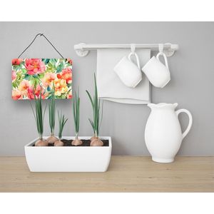 Indiana Peonies Watercolor Wall <b>Hanging</b> New Multicolor Aluminum Metal Sign <b>for</b> Kitchen <b>Bar</b> Bathroom <b>Home</b> Decor 8HX12W - Product Image 3