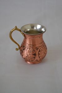 Durable Copper <b>Mug</b> With Smooth Finish For Tea Coffee Water Juice Home Kitchen Daily Drinking Use - Product Image 1