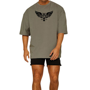 Camiseta Extra Grande Personalizada de Algodón de Manga Corta Unisex con Logotipo Personalizado Impreso OEM al por Mayor - Product Image 5