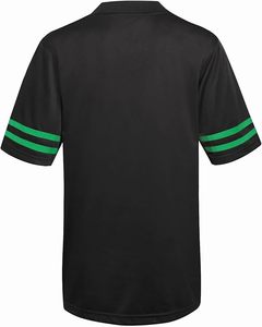 Buffalo Bills Blue V-Neck Jersey With <b>Red</b> Buffalo Logo And Striped Sleeves Polyester Material Durable Design - Product Image 6