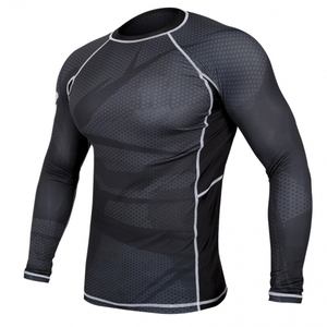 High OEM Breathable Durable Full Sleeve Rash Guard Men Digital <b>Print</b> Spandex Compression Shirts for Gym <b>Surfing</b> Diving 4 Seasons - Product Image 2