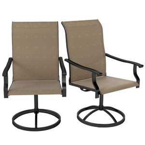 Lot de 2 chaises pivotantes de patio, ensemble de bancs de jardin d'extérieur, conçus pour l'utilisation en jardin, ancien SKU 64596337 - Product Image 4