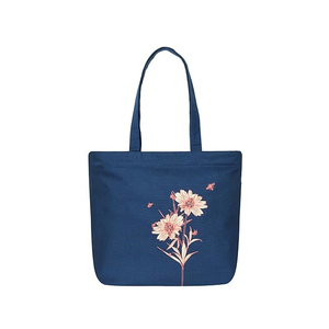 ถุงช้อปปิ้งผ้าใบผ้าฝ้ายแบบใช้ซ้ำได้พิมพ์ลายแบบย่อยสลายได้ตามธรรมชาติ - Product Image 3