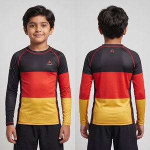 Custom 240GSM Heavyweight BJJ Rash Guard Long Sleeve Durable Jiu Jitsu <b>Compression</b> <b>Shirt</b> Wholesale - Product Image 2