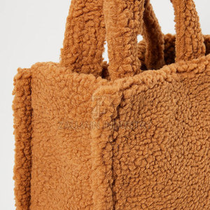 Smooth Fabric Fleece Bag <b>Plush</b> Everyday Tote Comfortable Shoulder Straps Spacious Interior Lightweight Fashion Accessory - Product Image 5