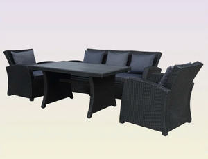 JULEMIND Juego de Comedor Moderno de Mimbre para 5 Personas, Modelo PLW, Muebles de Exterior para Restaurante, Mesa y Sillas - Product Image 3