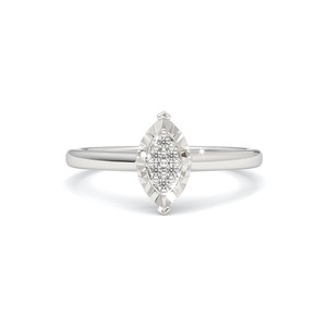 Bague minimaliste en diamant naturel de forme marquise en argent sterling 925 pour femmes - Product Image 2