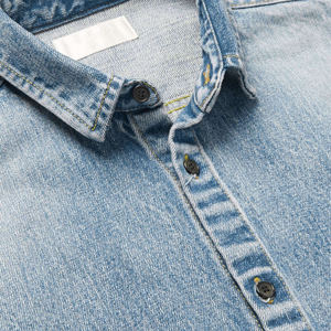 Chemise en jean pour homme, spécial été, manches régulières, tissu respirant et léger, haut décontracté et tendance, chemises confortables et élégantes - Product Image 3