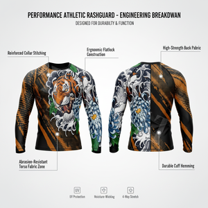 เสื้อกล้ามออกกำลังกายแขนยาวพิมพ์ลายทั้งตัวแบบสปอร์ต สำหรับเล่นกีฬา ฟิตเนส ยิม แห้งเร็ว ป้องกันการเสียดสี เหมาะสำหรับ BJJ - Product Image 2