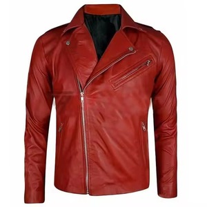 2026 Best Style Custom Coated Genuine Leather Stand Collar Slim Fit Comfortable Breathable Varsity Jacket for <b>Men</b> - Product Image 4