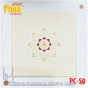 Plafonds en PVC à motifs floraux élégants d'inspiration asiatique, 24x24, imperméables, ignifuges, à encastrer dans le plafond pour appartement - Product Image 1