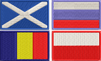 Patch brodé de drapeau national de qualité supérieure – Badge de drapeau national pour vestes, collection de patchs brodés de drapeaux du monde
