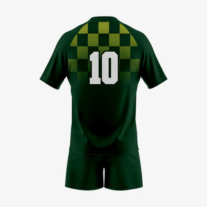 ชุดรักบี้พิมพ์ลายแบบ Sublimation พร้อมปักชื่อและหมายเลขตามสั่ง เสื้อแข่งรักบี้แขนสั้นแบบสวมด้านหน้า ชุดรักบี้ออสเตรเลีย - Product Image 2