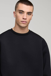 Sudaderas Extra Grandes para Hombre, Corte Regular, Cuello Redondo, Alta Calidad, Moda Casual, Ropa Urbana de Invierno, Teñido Liso, 100% Algodón - Product Image 6