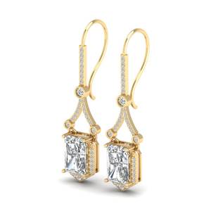 REYES Pendientes Colgantes de Lujo de Plata de Ley 925 con Moissanita Certificada GRA, Regalo de Boda, Joyería Fina para Mujer - Product Image 3