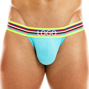 Culotte string sexy en fibre de bambou confortable pour homme avec poche de maintien respirante et logo classique – Sous-vêtements masculins en bambou - Product Image 2