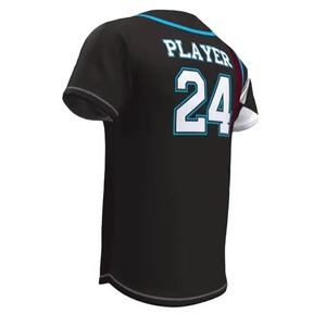 Wholesale <b>Blank</b> Sportswear Baseball Jerseys Low Price High Quality Breathable 100% Polyester Anti-Bacterial Short Sleeve Custom - Product Image 3
