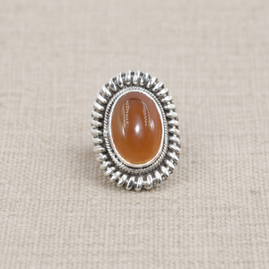 Handmade 925 Sterling <b>Silver</b> <b>Ring</b> Orange Carnelian Gemstone Vintage Tribal Boho <b>Statement</b> <b>Ring</b> Women Jewelry for Unisex Men - Product Image 3