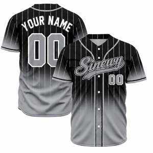 Camiseta de Béisbol Sinewy Personalizada con Nombre y Número, Sublimada, a Rayas, Unisex, para Adultos, Absorbente de Humedad, Manga Corta, Corte Regular - Product Image 1