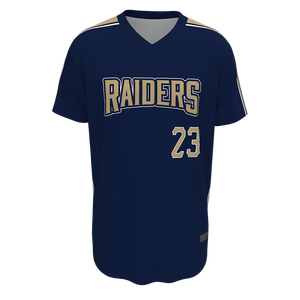 Maillot de baseball personnalisé à col en V, manches courtes, uniforme d'équipe pour les écoles, les clubs, les ligues, avec logo, nom et numéro - Product Image 1