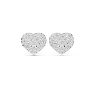 Boucles d'oreilles en or jaune 14 carats avec diamant rond cultivé en laboratoire pour un usage quotidien, pour femmes |   Nouveau diamant cultivé - Product Image 2