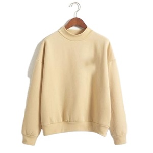 Custom Women Oversized Mock Neck Sweatshirt with Contrast Rib Collar Cuffs and Hem Mockneck sweatshirts for women - Product Image 1