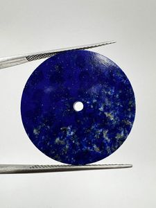 Esfera de Reloj de Lapislázuli Azul Natural A K Gems, Modelo ETH-1006, 31.50 mm, Redonda, Pulida por un Lado, de Rajasthan - Product Image 3