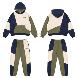 Custom Logo Heavyweight Men Tracksuit Set Hoodie Sweatshirt Jogger Pants Breathable Quick Dry Wholesale OEM ODM Sportswear Antom - Product Image 1