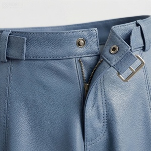 Falda de Cuero Sintético para Mujer, Corte en A, Largo hasta la Rodilla, Color Sólido, con Cinturón, Cintura Regular, Diseño Tejido Brillante, para Todas las Temporadas - Product Image 4