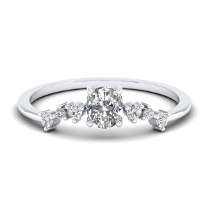 Bague en diamant cultivé en laboratoire HPHT CVD sur mesure REYES, en or blanc massif 14 carats, certifiée IGI, bagues de fiançailles - Product Image 1
