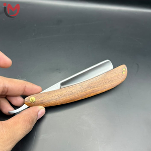Wood Handle <b>Single</b> <b>Blade</b> Safety <b>Razor</b> Stainless Steel Edge Barber Shaving <b>Razor</b> for Men - Product Image 2