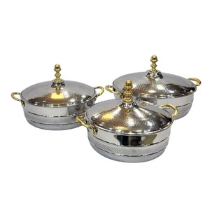 Arabic Middle East Pattern Stainless Steel Casserole Pot With Lid Round Polished Durable For All Stoves 24cm - Product Image 2