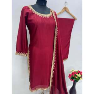 Ropa de fiesta de diseñador para mujer, parte inferior superior y hermoso conjunto Dupatta - Product Image 2