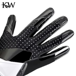 ถุงมืออเมริกันฟุตบอลคุณภาพสูงสั่งทำพิเศษ ยืดหยุ่น กระชับมือ จับถนัดมือ เหมาะสำหรับการฝึกซ้อมและการแข่งขัน ใช้ได้ทุกวัน - Product Image 4