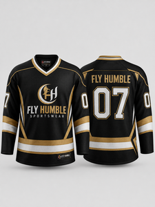 เสื้อฮอกกี้น้ำแข็ง Fly Humble สำหรับผู้ชาย คอวี แขนยาว ระบายอากาศได้ดี ผลิตจากโพลีเอสเตอร์ ชุดกีฬาสำหรับผู้ใหญ่ ทรงปกติ สั่งทำได้รวดเร็ว - Product Image 6